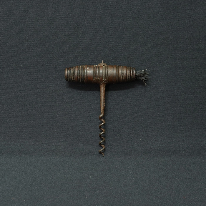 vintage cork screw bronze collectible V side view 1