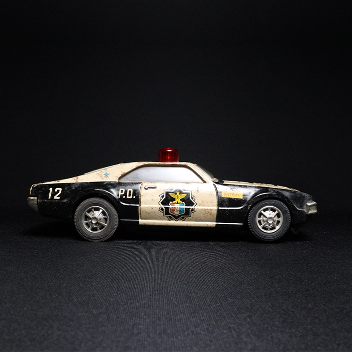 highway patrol tin toy car III side view 4