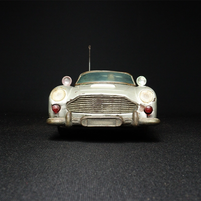 tin toy aston martin car front view