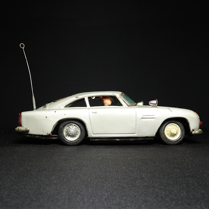 tin toy aston martin car side view 3