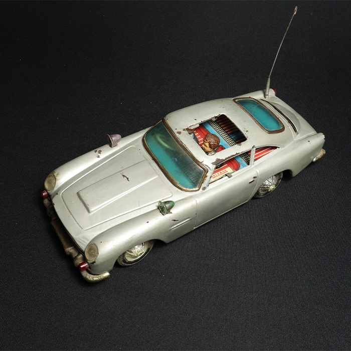 tin toy aston martin car top view